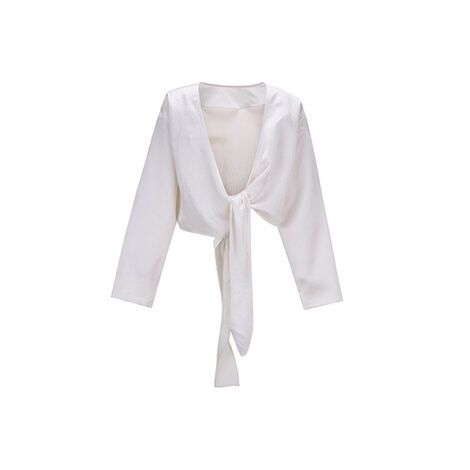 FRON WRAP BLOUSE WHITE, Le 17 Septembre