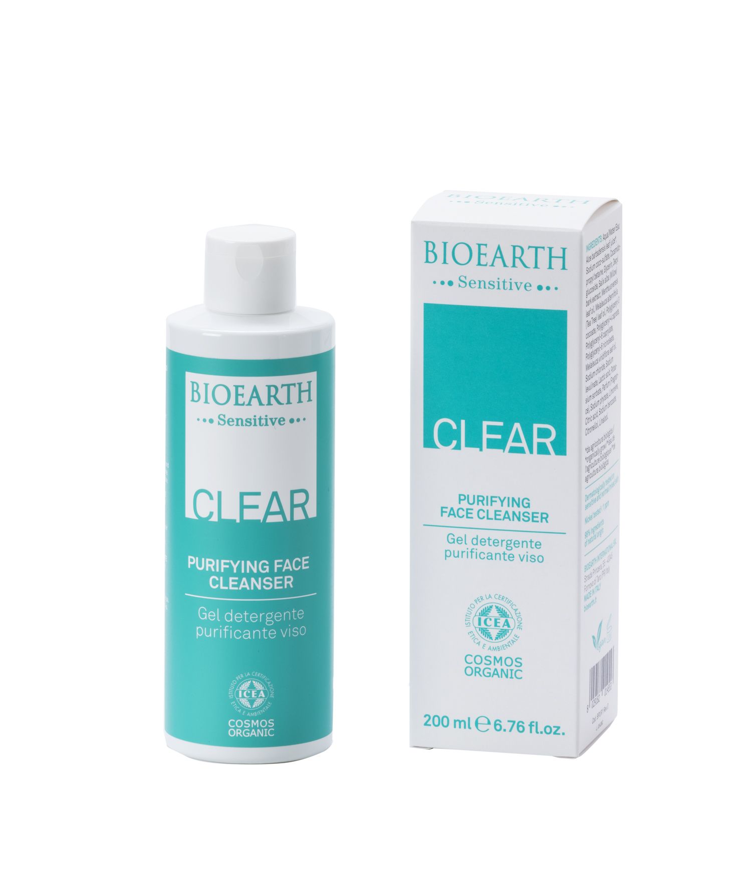 SenstiveClear PURIFYING FACE CLEANSER Очищающий гель для проблемной и комбинированной кожи лица Bioearth, 