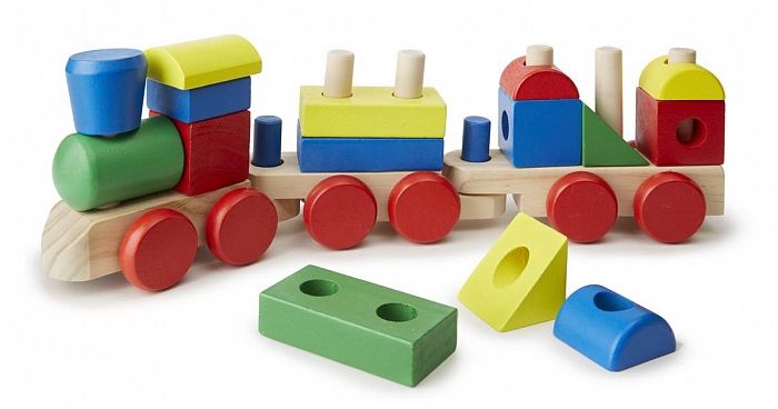 Поїзд з кубиків