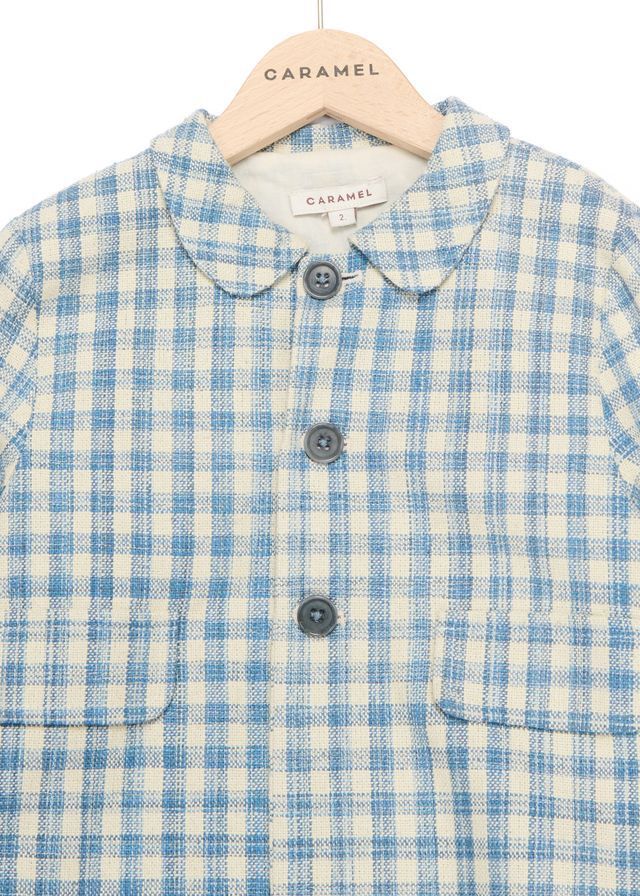 Жакет блакитний картатий Caramel,/1