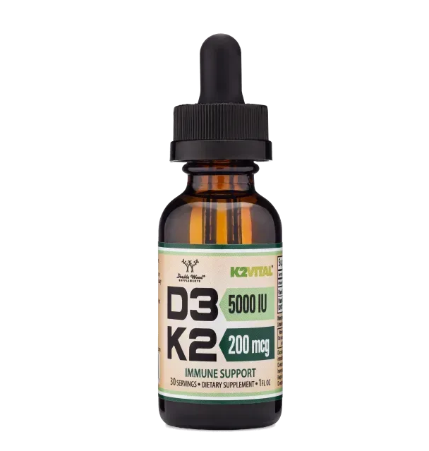 Vitamin D3 K2 / Вітамін Д3 К2 рідкий на МСТ олії Double Wood
