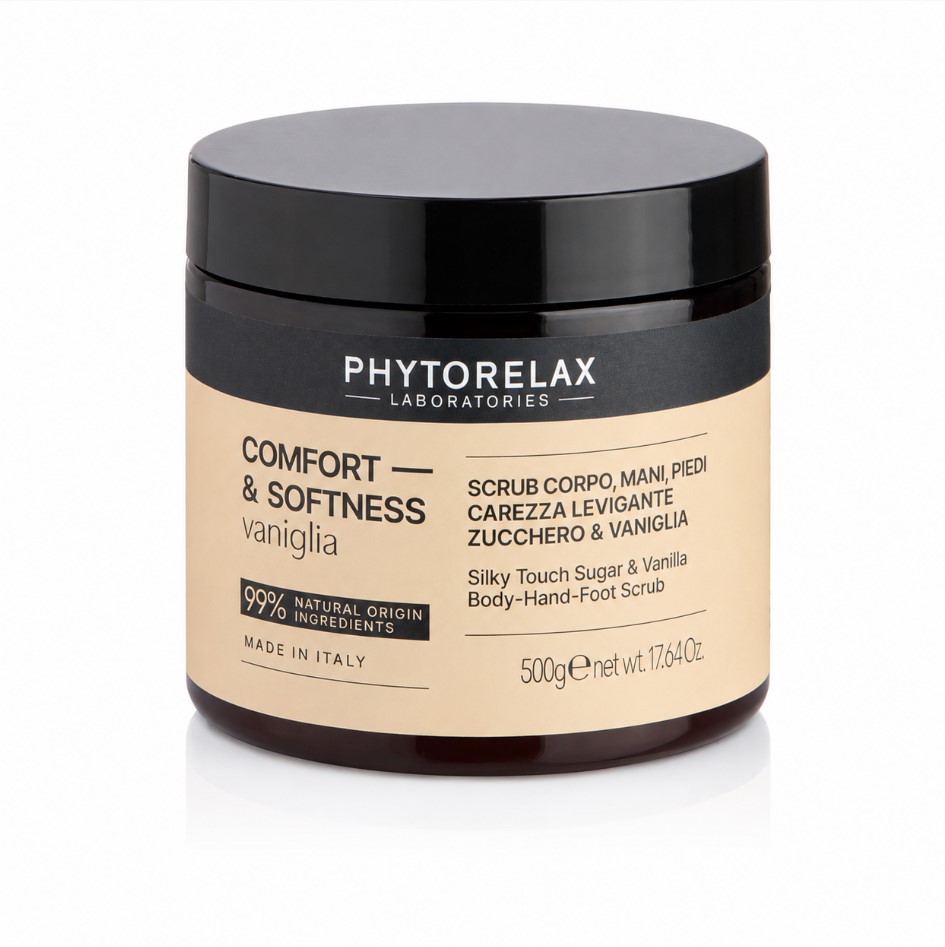 Сахарный скраб для тела Ваниль смягчающий и разглаживающий кожу Phytorelax