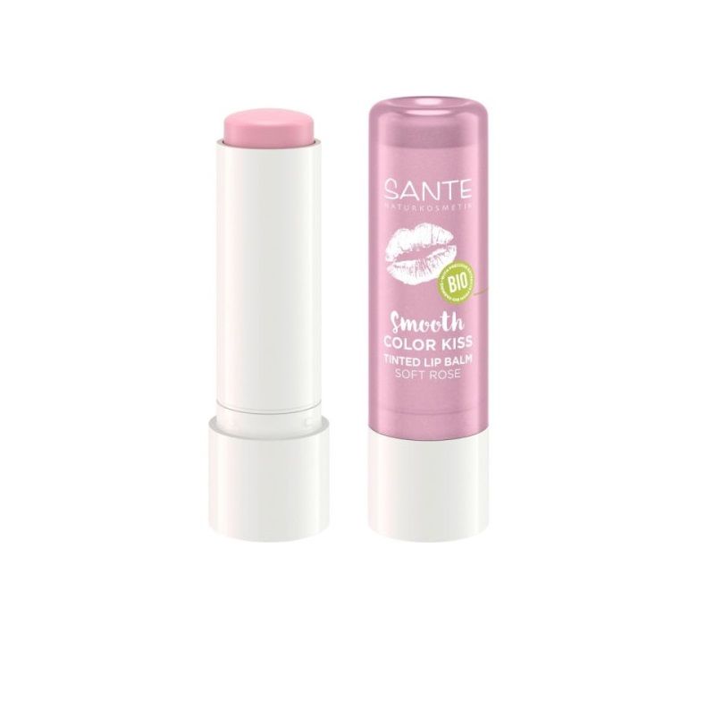 БИО-Бальзам для губ KISS тонирующий Soft Rosé-04 Sante, 