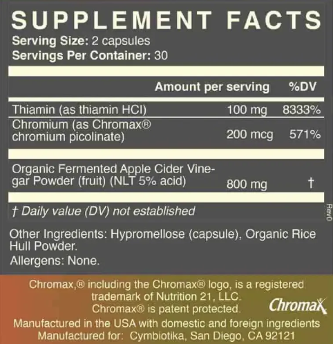 Apple Cider Vinegar - Яблочный уксус для здорового пищеварения Cymbiotika, /1