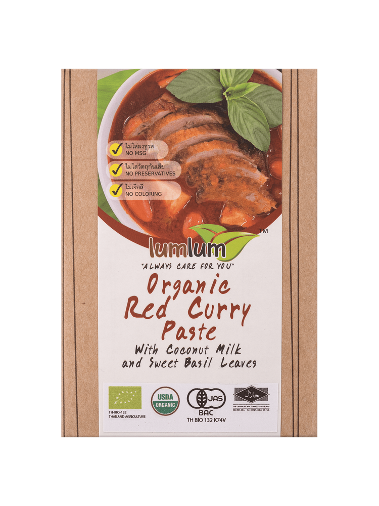 Паста Карі червона з кокосовим кремом і листям тайського базиліка органічна , Lumlum