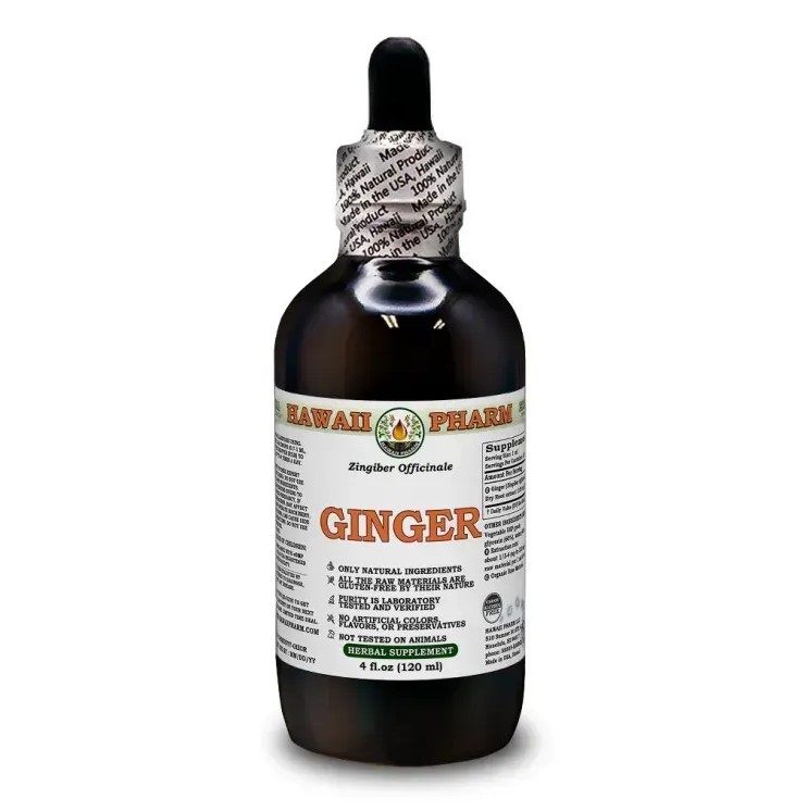 Ginger Alcohol-FREE / Органический имбирь без спирта Hawaii Pharm 