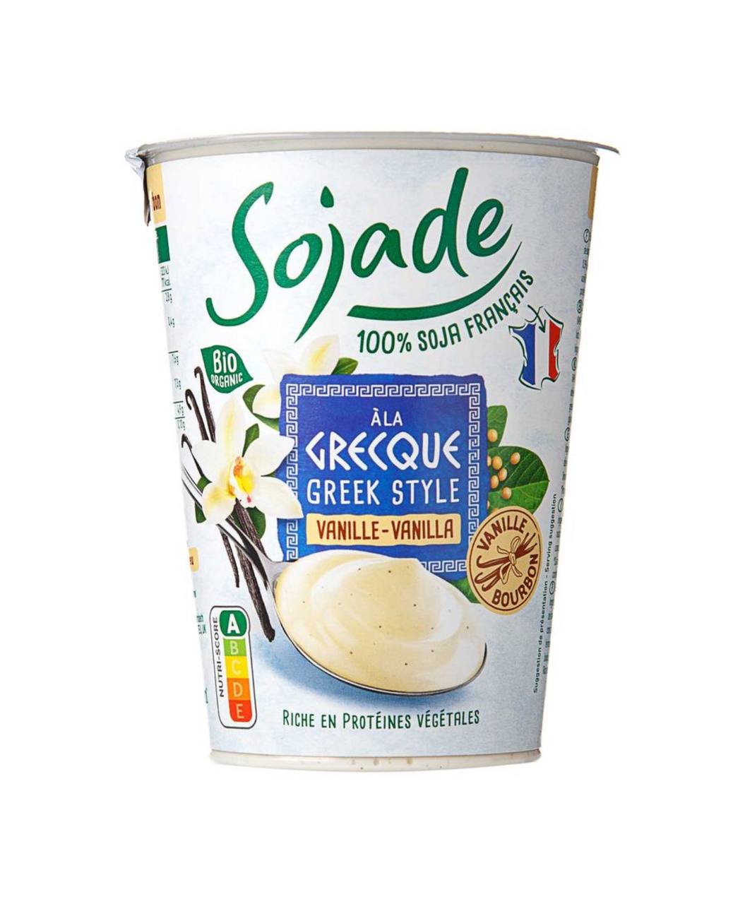 Продукт из ферментированной сои Греческий с ванилью органический Sojade, 