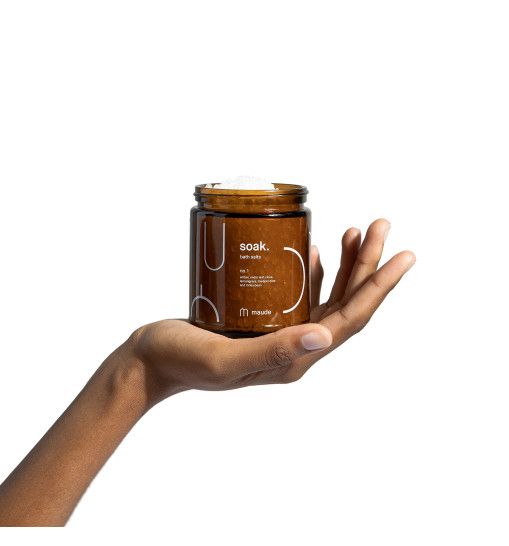 Soak no.1 amber, cedar leaf & lemongrass - Мінеральна сіль для ванни - аромат №1 амбра, кедр та лемонграс Maude, /2