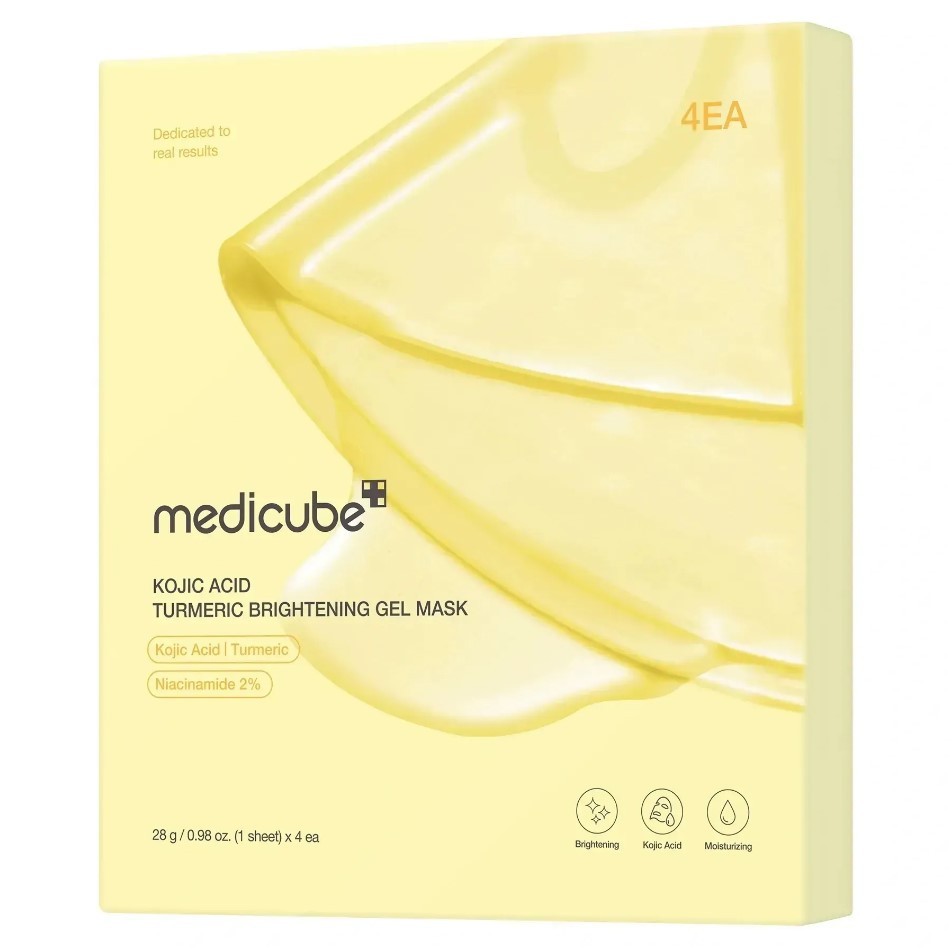 Освітлювальна гідрогелева маска з койєвою кислотою та куркумою Medicube Kojic Acid Turmeric Brightening Gel Mask
