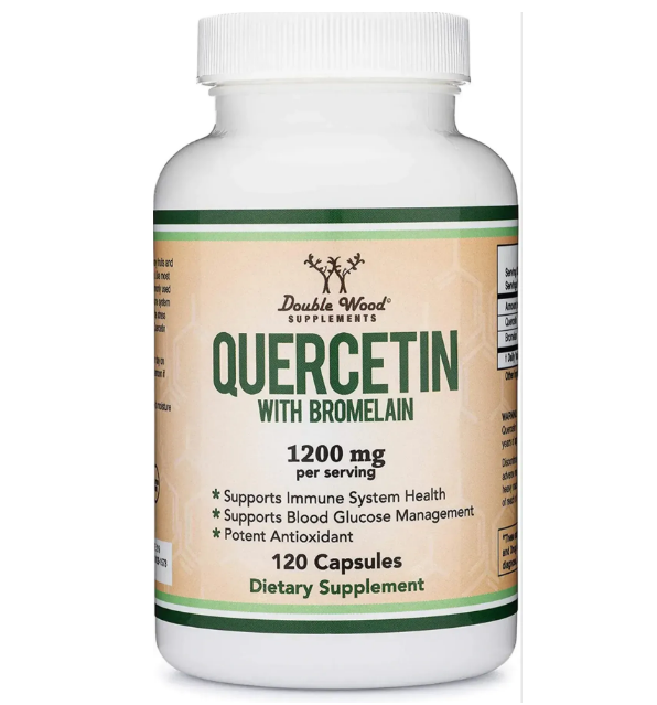 Combo Quercetin + Zinc / Кверцетин з бромелайном + Цинк піколінат Double Wood/1