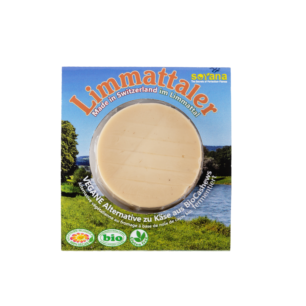 Продукт рослинний немолочний з ферментованого кеш'ю "Сир Limmattaler" органічний, Soyana