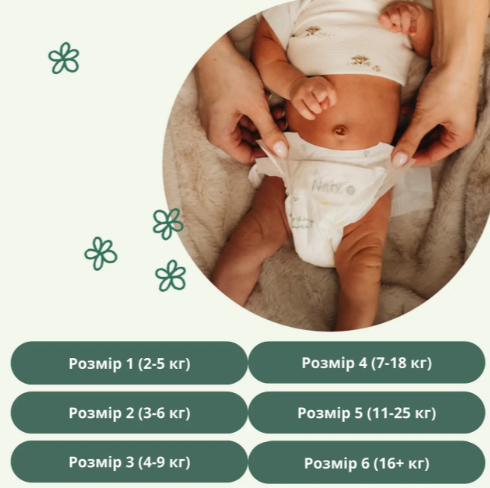 Одноразові дитячі підгузки BioEmbrace "NATY". Розмір 5 (11-25 кг.) ECO by Naty/2