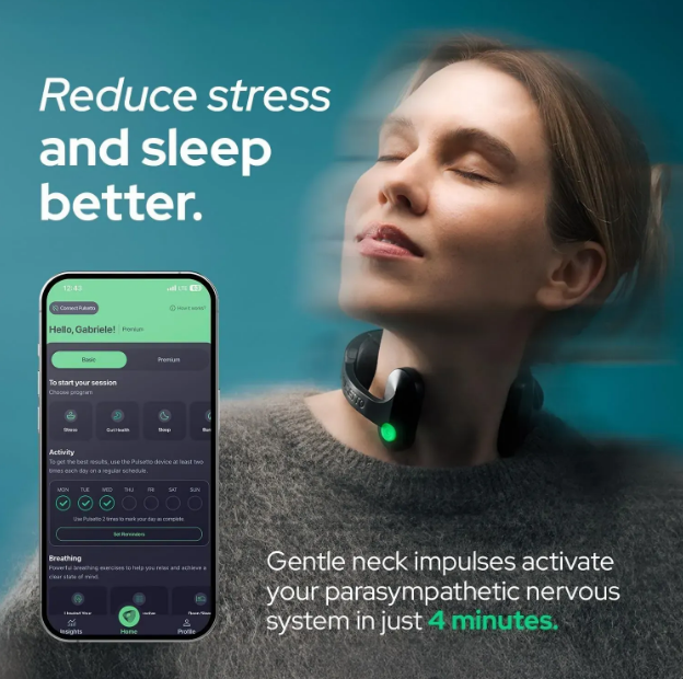 Vagus Nerve Stimulator / Стимулятор блукаючого нерва, реабілітаційний аксесуар Pulsetto FIT/6