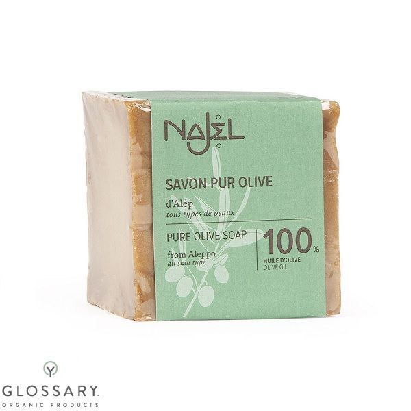 Алеппское мыло из 100% оливкового масла для всех типов кожи Najel, 