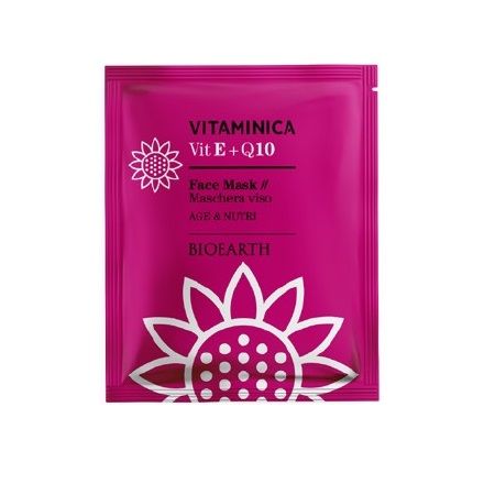 VITAMINICA SINGLE SHEET FACE MASK VIT C + AMLA Маска целлюлозна антиоксидантная, сияющая и тонизирующая для всех типов кожи лица Bioearth, 
