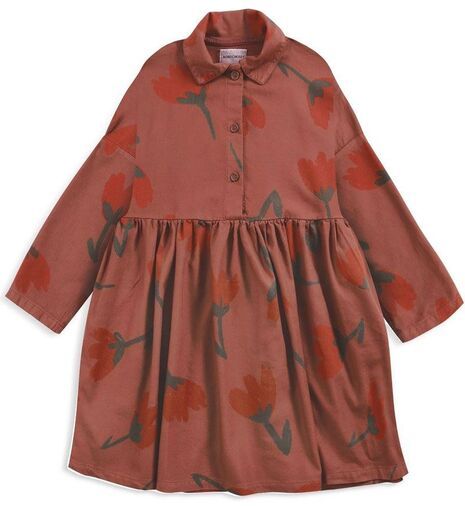 Big Flowers woven buttoned dress, Bobo Choses