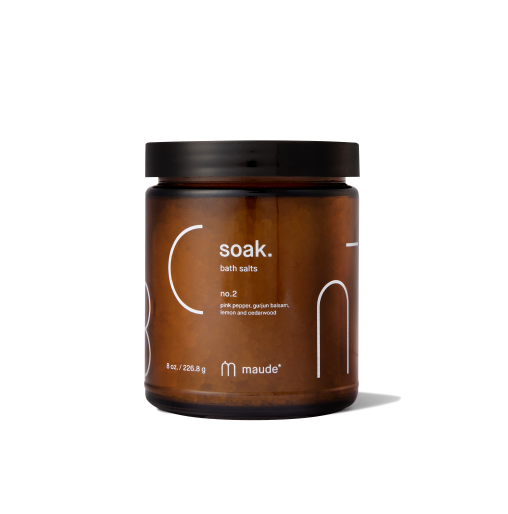 Soak no.2 pink pepper & gurjun balsam - Мінеральна сіль для ванни - аромат №2 рожевий перець та бальзам гурджун Maude, 