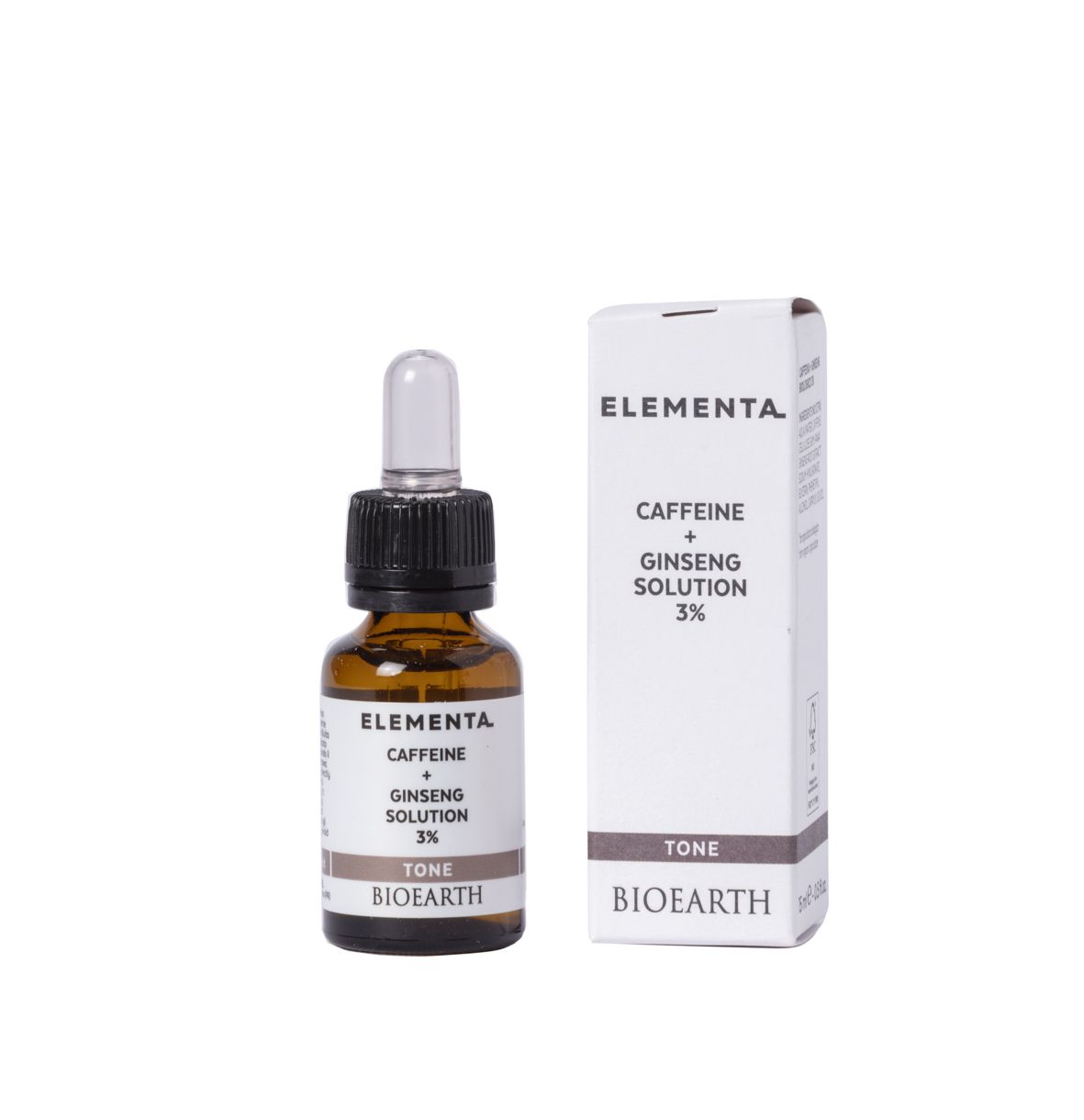 Elementa_CAFFEIN 5% + GINSENG 1% (tone) Сыворотка тонизирующая Кофеин + Женьшень Bioearth, 