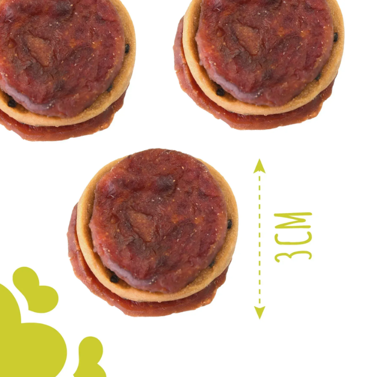 Лакомство для собак от 3-х месяцев Refined jerky TURKEY AND DUCK STEAK WITH KIWI SAUCE бифштекс из индейки и утки под киви соусом Mavsy/3