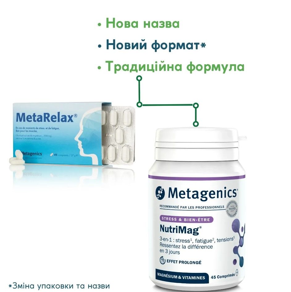 NutriMag (НутріМаг) / MetaRelax (МетаРелакс), Metagenics/1