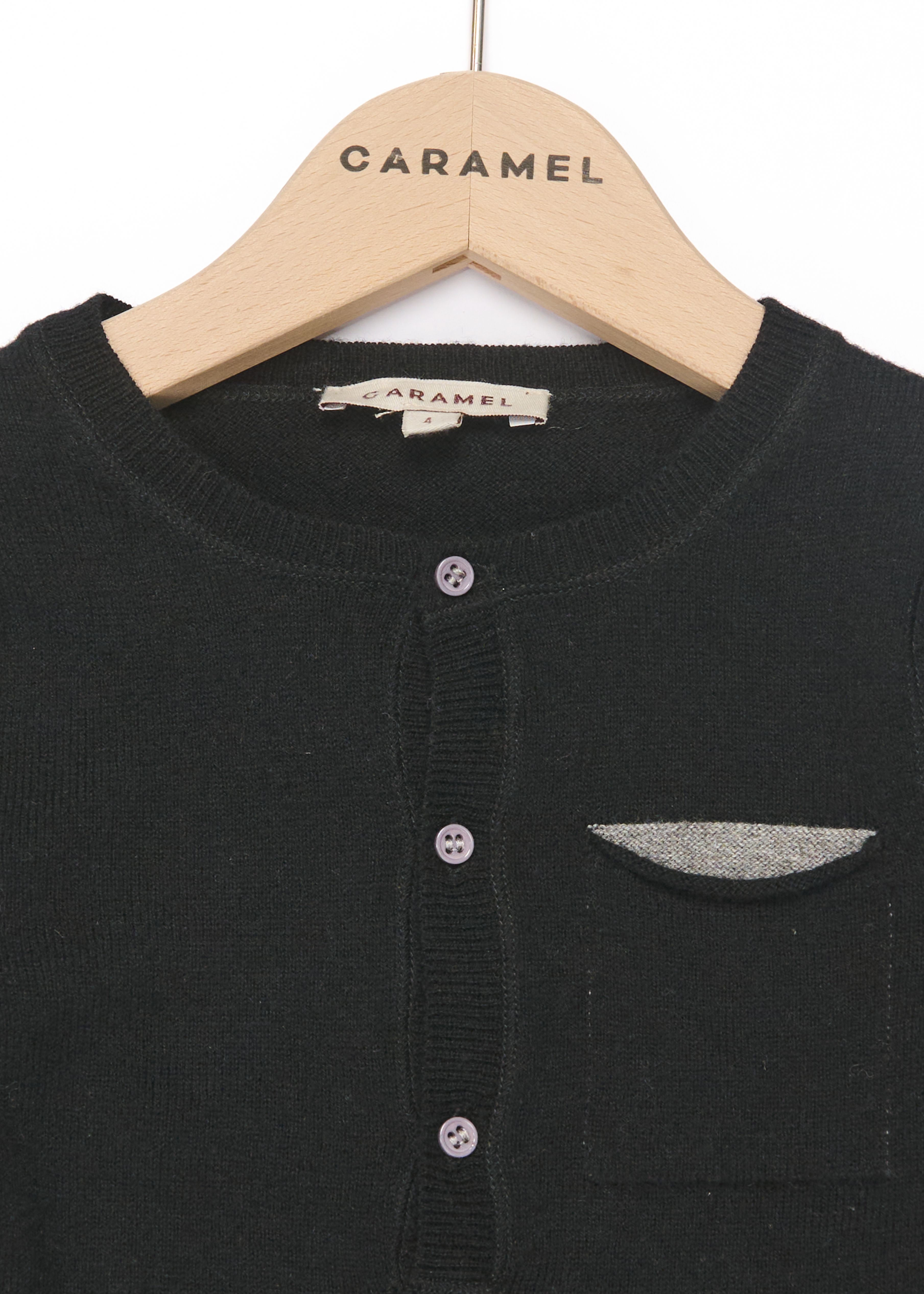 Вязаный черный джемпер Caramel, /1
