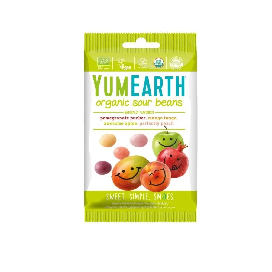Жевательные конфеты фруктовые с кислинкой YumEarth, 
