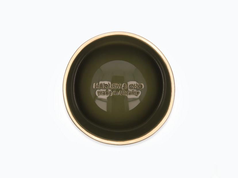 Керамическая миска со сферическим дном Bowl Olive, Harley and Cho /2