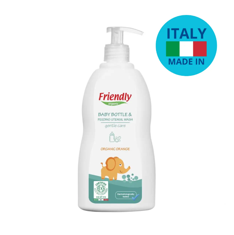 Органічний миючий засіб для дитячого посуду, пляшок, сосок Friendly Organic з ароматом апельсина Friendly organic/1