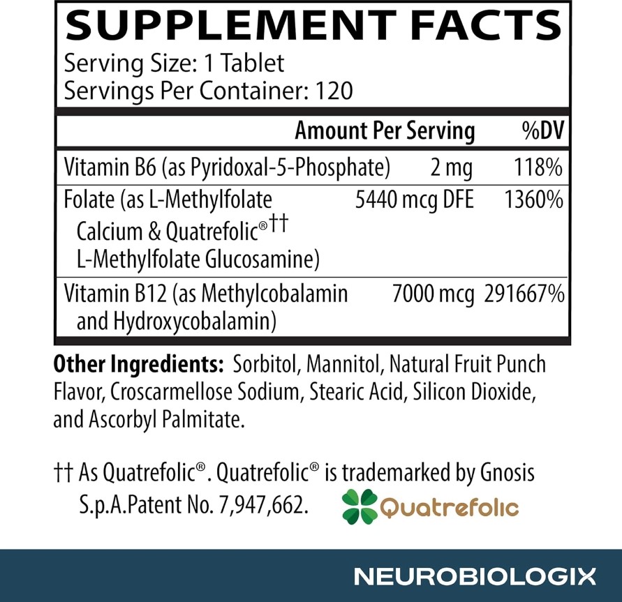 Methylation Complete / Биоактивный Б12 и метилфолат Neurobiologix/3