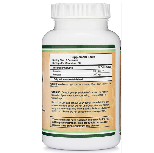 Combo Quercetin + Zinc / Кверцетин з бромелайном + Цинк піколінат Double Wood/2