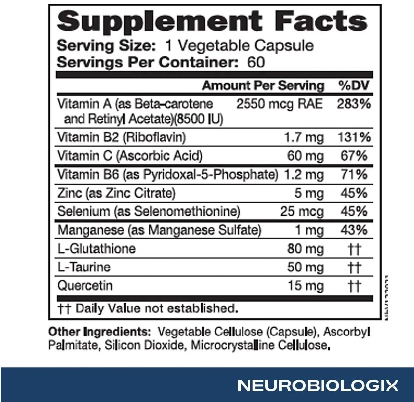 Glutathione Ultra (Detox and Antioxidant support) / Клеточная детоксикация Neurobiologix/1