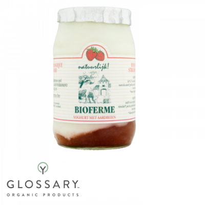 Йогурт клубника органический Bioferme,  магазин Glossary 