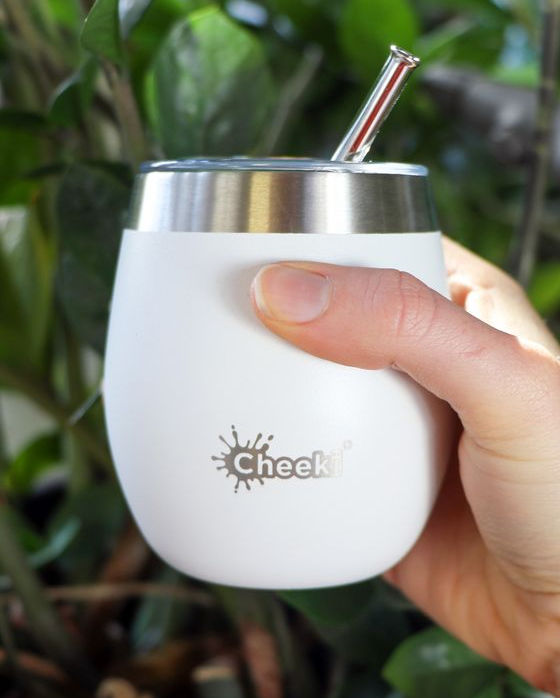 Бокал для напитков Cheeki со стальной трубочкой Insulated Wine Tumbler Spirit White/4