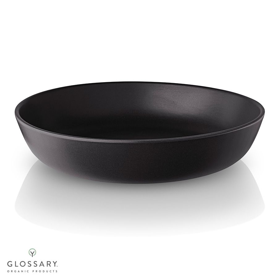 Тарелка глубокая черная керамическая 20 см Nordic Kitchen