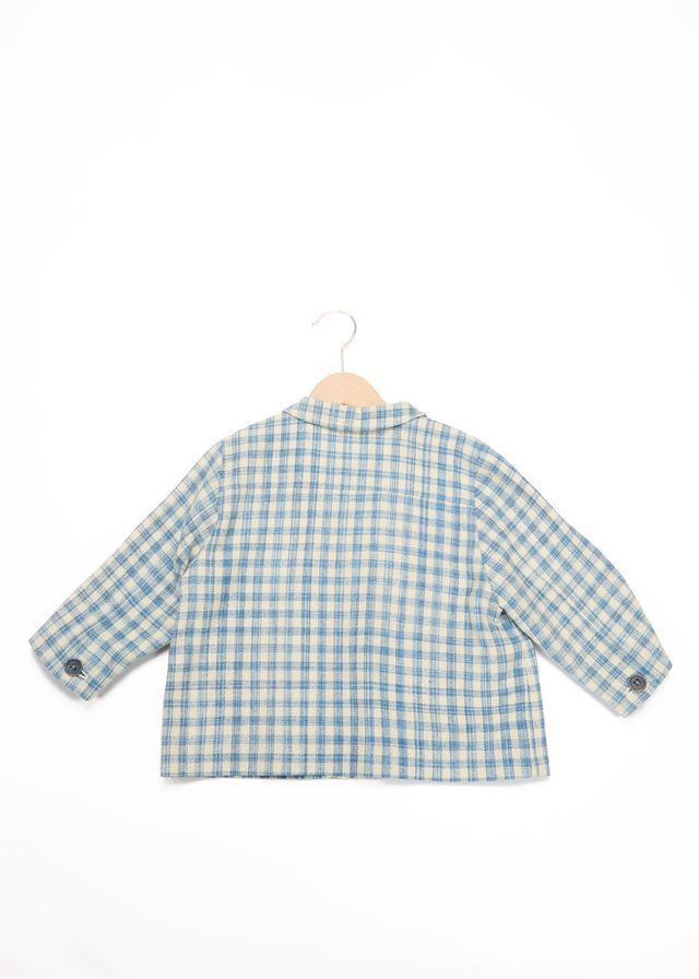 Жакет блакитний картатий Caramel,/2