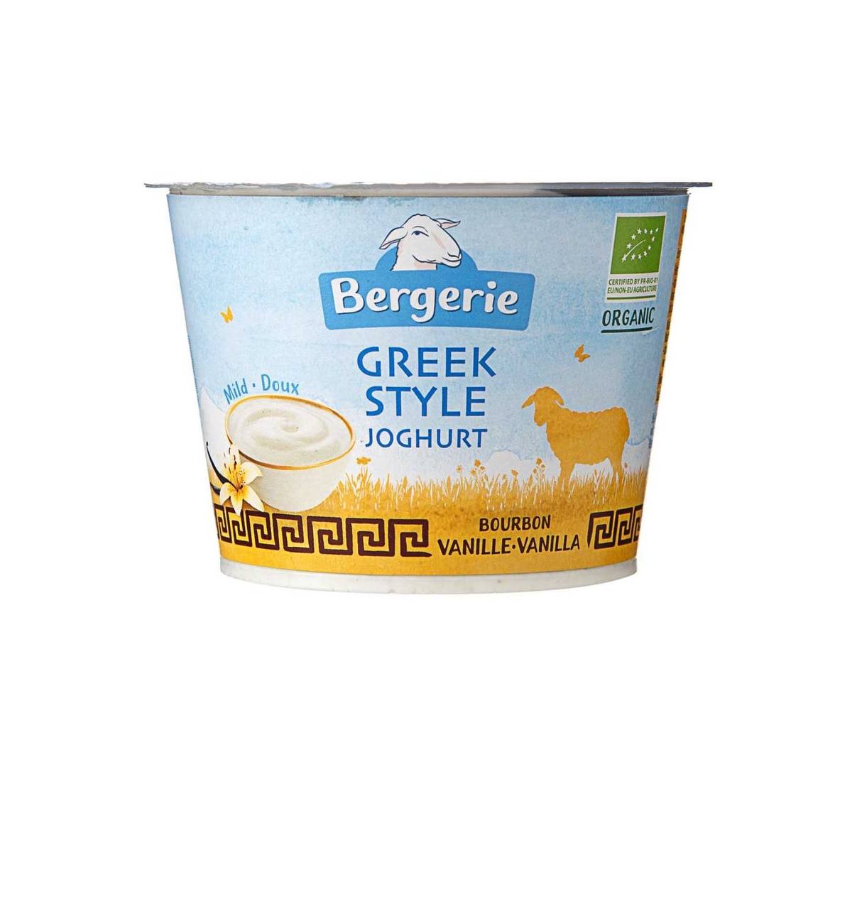Йогурт сливочный Греческий из овечьего молока с ванилью 8,5% жира Bergerie, 