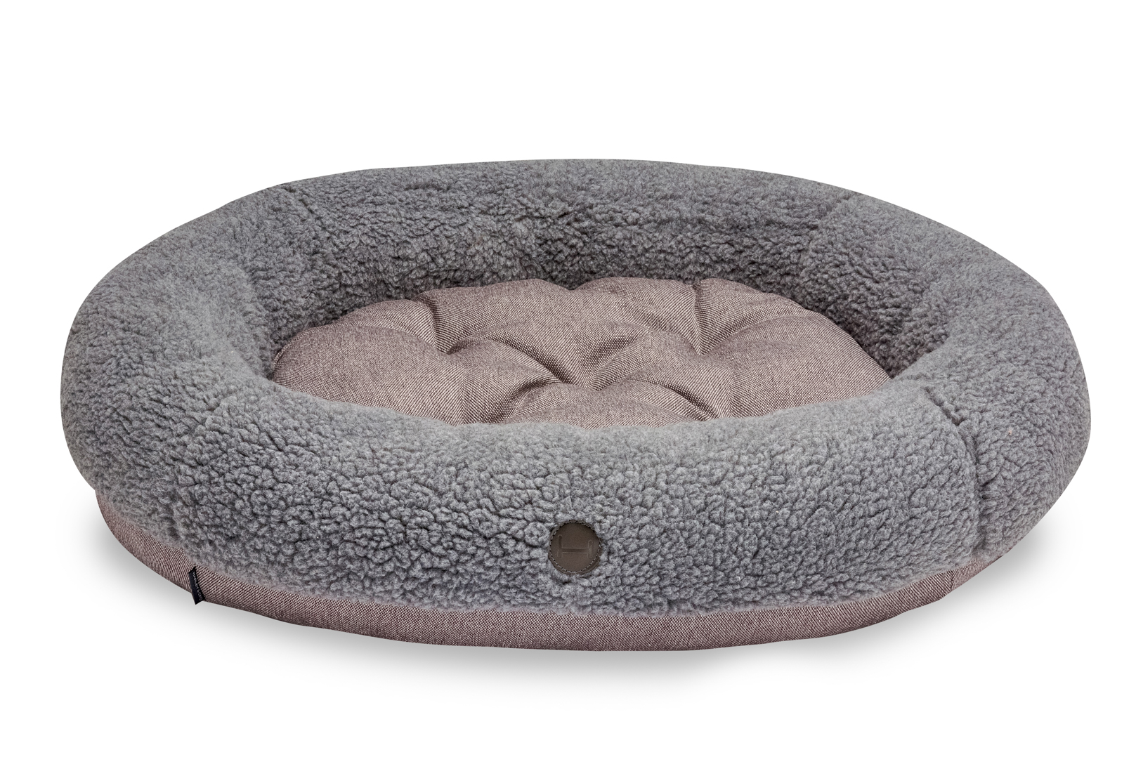 Овальний лежак Bagel Fur Gray, Harley and Cho/1