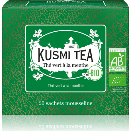 Чай зеленый Мята органическая пакет. Kusmi Tea, 