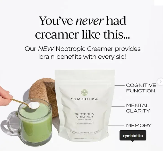 Nootropic Creamer Advanced - Ноотропні сухі вершки з MCT, L-теанін, L-тирозин, Alpha GPC Cymbiotika, /2