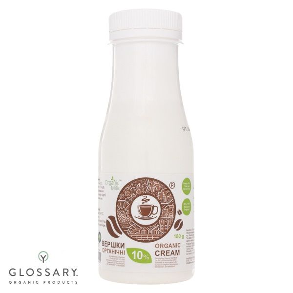 Вершки органічні пастеризовані жирність 10% Organic Milk, 