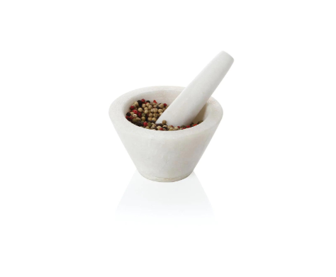 Набор ступка и пестик из белого мрамора, Boska магазин Glossary 