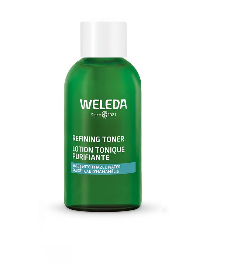 Увлажняющий тоник для нормализации pH и сужения пор с органическим гамамелисом Weleda