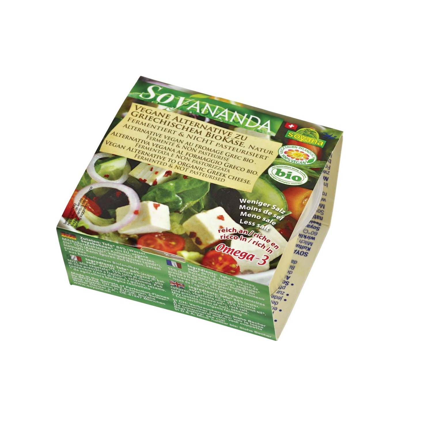 Продукт растительный немолочный из тофу 'Сыр Греческий' органический, Soyana