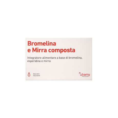 Дієтична добавка в таблетках Бромелайн, гесперидин і мирра Bromelina e Mirra composta NutraMy, 