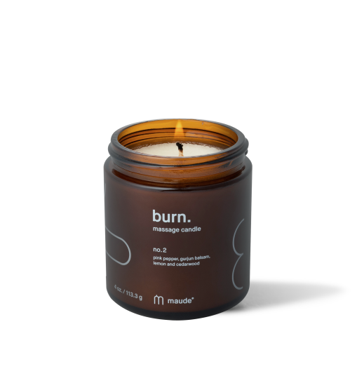 Burn no.2 pink pepper & gurjun balsam - Свеча для массажа - аромат №2 розовый перец и бальзам гурджун Maude, /2