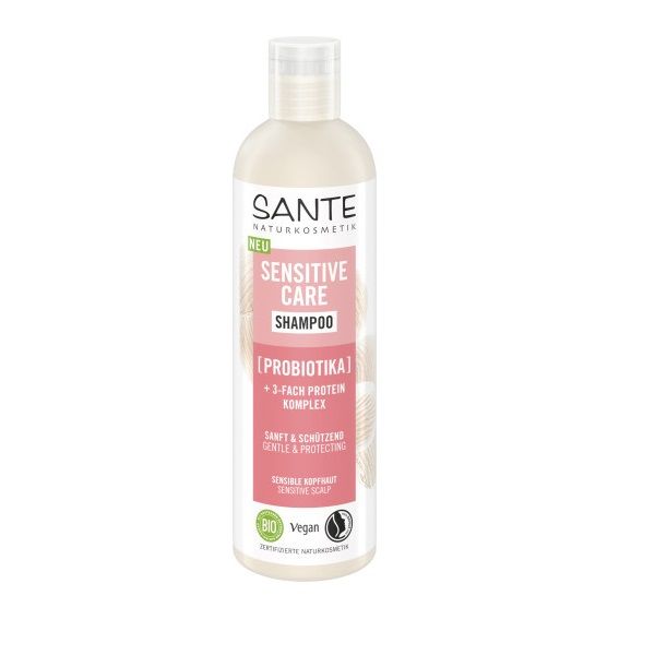 БИО-шампунь Sante SENSITIVE CARE для защиты чувствительной кожи головы с прибиотиками 