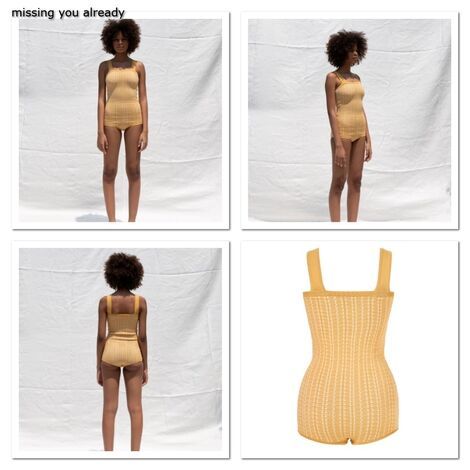 JACQUARD KNIT SWIM-SUIT Y Missing You Already/1