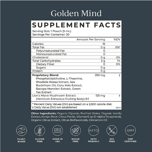 Golden Mind - Поддержка когнитивных функций и внимания Cymbiotika, /1