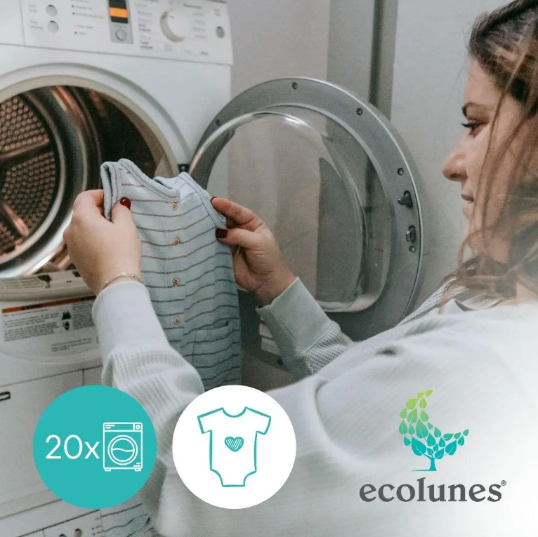 Гипоаллергенный жидкий органический гель для стирки детской одежды без запаха, Ecolunes/4