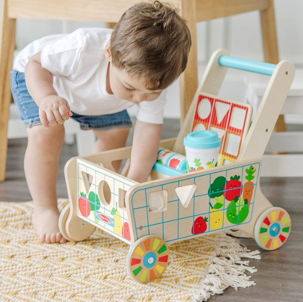 Деревянная продуктовая развивающая тележка Melissa&Doug/1